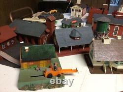 Large lot of vintage HO Scale Model Train Houses Buildings Plastic Original Boxs