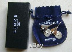Links of London Sterllng Silver CONCORDE Hallmarked Cufflinks (Boxed)