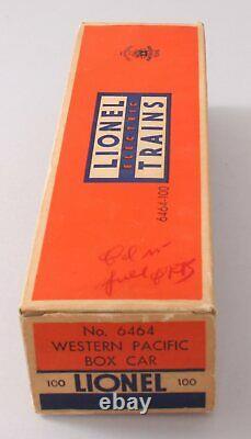 Lionel 6464-100 Vintage O Western Pacific Boxcar Type IIA withShort Feather EX