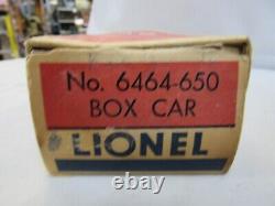 Lionel 6464-650 Postwar Original Rio Grande Boxcar 1957-58 Original Box