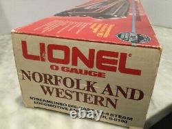 Lionel O Gauge 6-8100 Norfolk And Western 4-8-4 Streamliner & Tender In Box- W