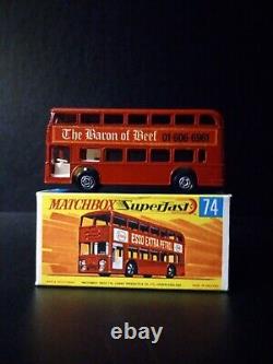 MATCHBOX LESNEY SUPERFAST #MB74 Daimler Bus(Baron of Beef) In Crisp Original Box