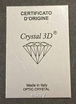 MSC SEASIDE CRUISE SHIP OPTIC CRYSTAL 3D CUBE withBOXES MADE IN ITALY