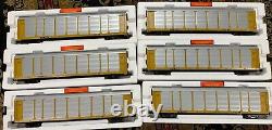 MTH Premier 20-90526, 6 PC TTX Corrugated Auto Carrier Set, O Scale, New in Box