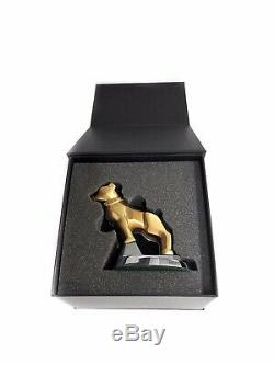 Mack Trucks Large Hood Ornament Gold Bulldog Paperweight With Collectors Box