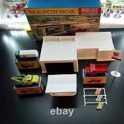 Matchbox 1961 MG-1 Service Station With#13, #32, #48 In Original Boxes