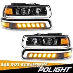 NEW DOT LED Headlights Bumper Signal Lamps For 99-02 Chevy Silverado 00-06 Tahoe