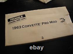 NIB Danbury Mint 1963 Corvette Pro Mod 1/24 Scale Diecast With Box. Retired, Per