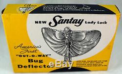 NOS In Box SANTAY Lady Luck Out-O-Way Bug Deflector Imperial Neon Green Glows