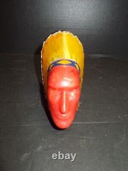 NOS Vtg BLACKSTONE Lighted Chrome SUPER CHIEF Indian Head Hood Ornament with Box