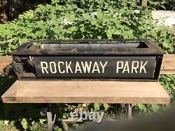 NYC SUBWAY ROLL SIGN & BOX COMPLETE Coney Island, Aqueduct Racetrack, Canal St