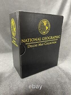 National Geographic Deluxe Map Collection Box Set 30 Color Maps + Planets + More