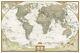 National Geographic Executive Laminated World Wall Map Antique Style 42x64