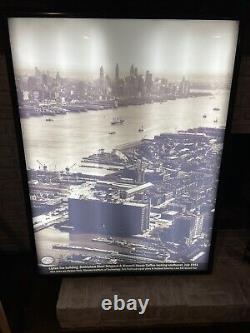 New York City Skyline Hoboken Shipyard 1951 Fluorescent light box 38 x 50