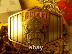 New in Box Harley Davidson Police Belt Buckle Mint