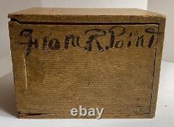 Northern Railroad of NY 1858 Antique Grain Painted Office Box Rouses Point D&H