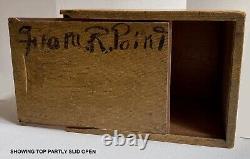 Northern Railroad of NY 1858 Antique Grain Painted Office Box Rouses Point D&H