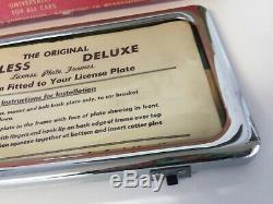 Nos Peerless Deluxe License Plate Frame In Original Box, Nice Item