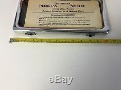 Nos Peerless Deluxe License Plate Frame In Original Box, Nice Item