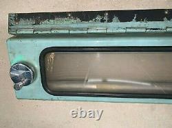 Ny Nyc Bus Roll Sign Box Complete Front & Back Glass Intact Crank & Gears Work