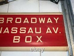 Ny Nyc Bus Trolley Roll Sign Brooklyn Broadway Nassau Box St Greenpoint Beer Ale