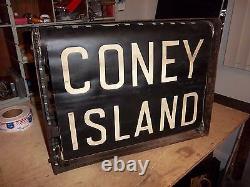Ny Nyc Subway Roll Sign Box R1/9 Complete Bmt Coney Island Brooklyn Canal Fulton