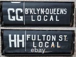 Nyc Subway Roll Box Sign Bmt Tt DD 6th Ave Local Hh Fulton St Broadway S Vintage