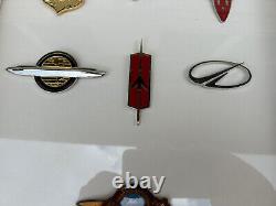 OLDSMOBILE Badges of Honor Dealer Display 7 Emblems Framed Iowa Auto