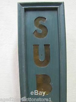 Old Original SUBWAY Sign back lite metal front w custom lighted wooden box frame