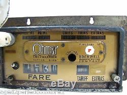 Old Rockwell Mfg Co TAXI CAB METER Fare Box Ohmer Corp Dayton Ohio