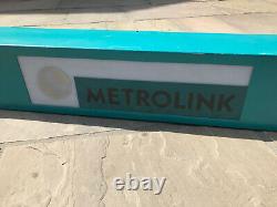 Original Manchester Metrolink Train Tram Light Sign Adertising Box Railwayana