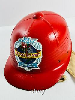 Original NEAR MINT Chevrolet 1950 Soap Box Derby Helmet Hat Complete fisher