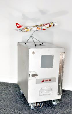 Original SWISS AIR Trolley Box service cart ATLAS box inkl. Innenleben