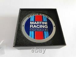 PORSCHE 911 356 MARTINI RACING Team Enamel Car Grill Radiator Badge Sign + Box