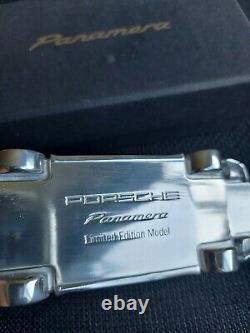 Porsche Panamera Billet Aluminum Paperweight New in Box 143 scale Limited