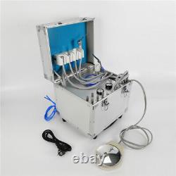 Portable Dental Delivery Unit Rolling Box with 4 Holes Air Compressor Suction
