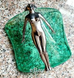 RARE VINTAGE NOS SANTAY QUEEN BUG DEFLECTOR NUDE HOOD ORNAMENT with BOX FORD GM