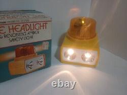 RARE WORKING NOS Vanity Fair bike ROTATING AMBER LIGHT 60s AMF HUFFY SCHWINN BOX