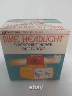 RARE WORKING NOS Vanity Fair bike ROTATING AMBER LIGHT 60s AMF HUFFY SCHWINN BOX