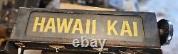 RARE c1960 HAWAII OAHU BUS BOX ROLL SIGN VINTAGE RARE (ELECTRIC, MAYBE BACKLIT)