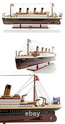 RMS Titanic Wood Model Ship 40 Long Excellent Detail New In Box