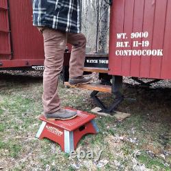 Railroad Conductor's Step Stool / Box wooden RR caboose ON SALE