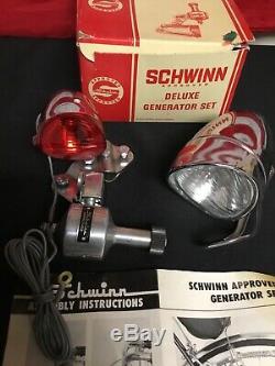 Rare. 1966 Schwinn Deluxe Generator And Light Set. Mint In Original Box! Bicycle
