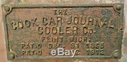 Rare! Antique COOK CAR JOURNAL COOLER Train Hot Box Cooler. Pat. Date 1912