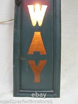 SUBWAY Old Sign back lite metal front w custom lighted wooden box frame