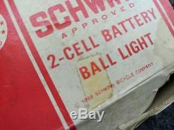 Schwinn Bicycle 2 Cell Battery Ball Light NOS in BoxKrate Head Light-Stingray