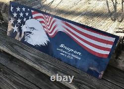 Snap-On Tools USA Vintage Tool Box Advertising Sign Bald Eagle An American Trad