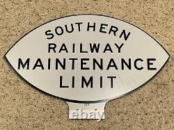 Southern Railway Maintenance Limit Railroad Sign New Old Stock in Original Box