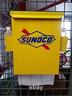 Sunoco 1950s Gas Oil Station Towel Box Dispenser New Yellow On Yellow