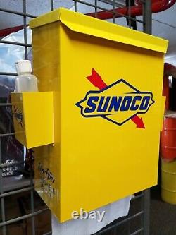 Sunoco 1950s Gas Oil Station Towel Box Dispenser New Yellow On Yellow
